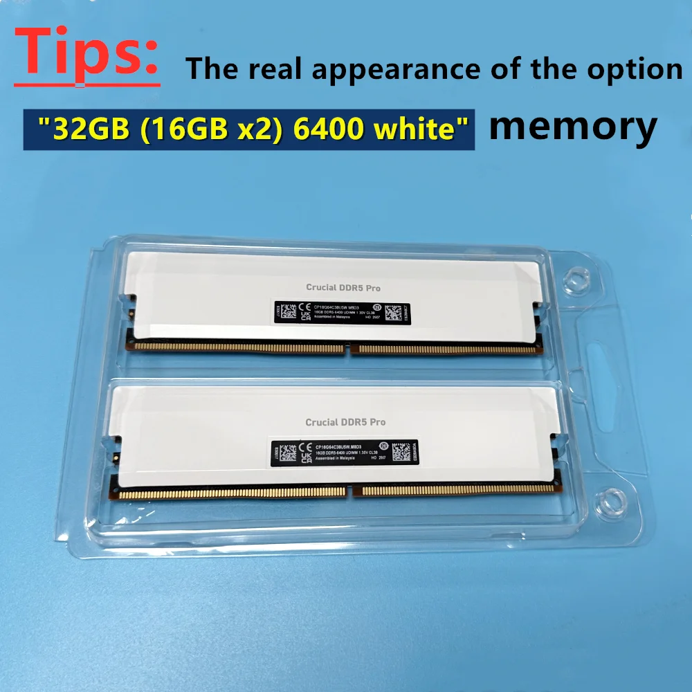 Crucial Pro DDR5-6400 16GB 2枚 計32GB ホワイト Crucial Pro DDR5-6400 32GB Kit (16GBx2) UDIMM: OC Gaming