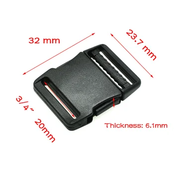 Alternative view of 1pcs 20mm 25mm 30mm 38mm Webbing Side Release Buckle Belt Buckle Outdoor sports Bag Accessories Black