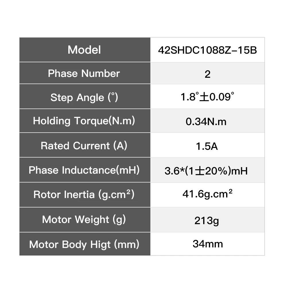 Stepper Motor 34N.cm 1.5A 2 Phase 34mm for 3D Printer CNC Engraving Milling Machine General Accessories for TopDirect stepper motor