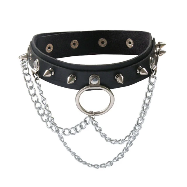 Punk Spiked Choker Collar With Spikes Rivets Women Men Emo Studded Chocker  Necklace Goth Jewelry