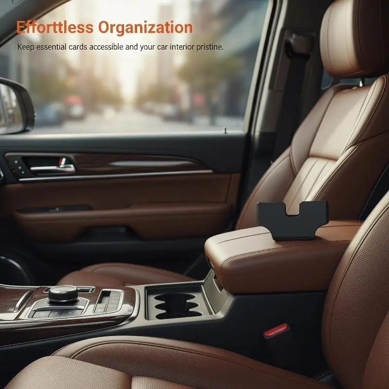Universal Car Interior Multi-Function Card Storage Box - Portable Sun Visor and Crevice Ticket Holder