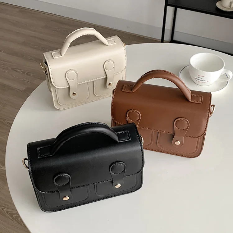 Vintage Women's Handbag Small Shoulder Bag Pu Leather Brown_voghion.com