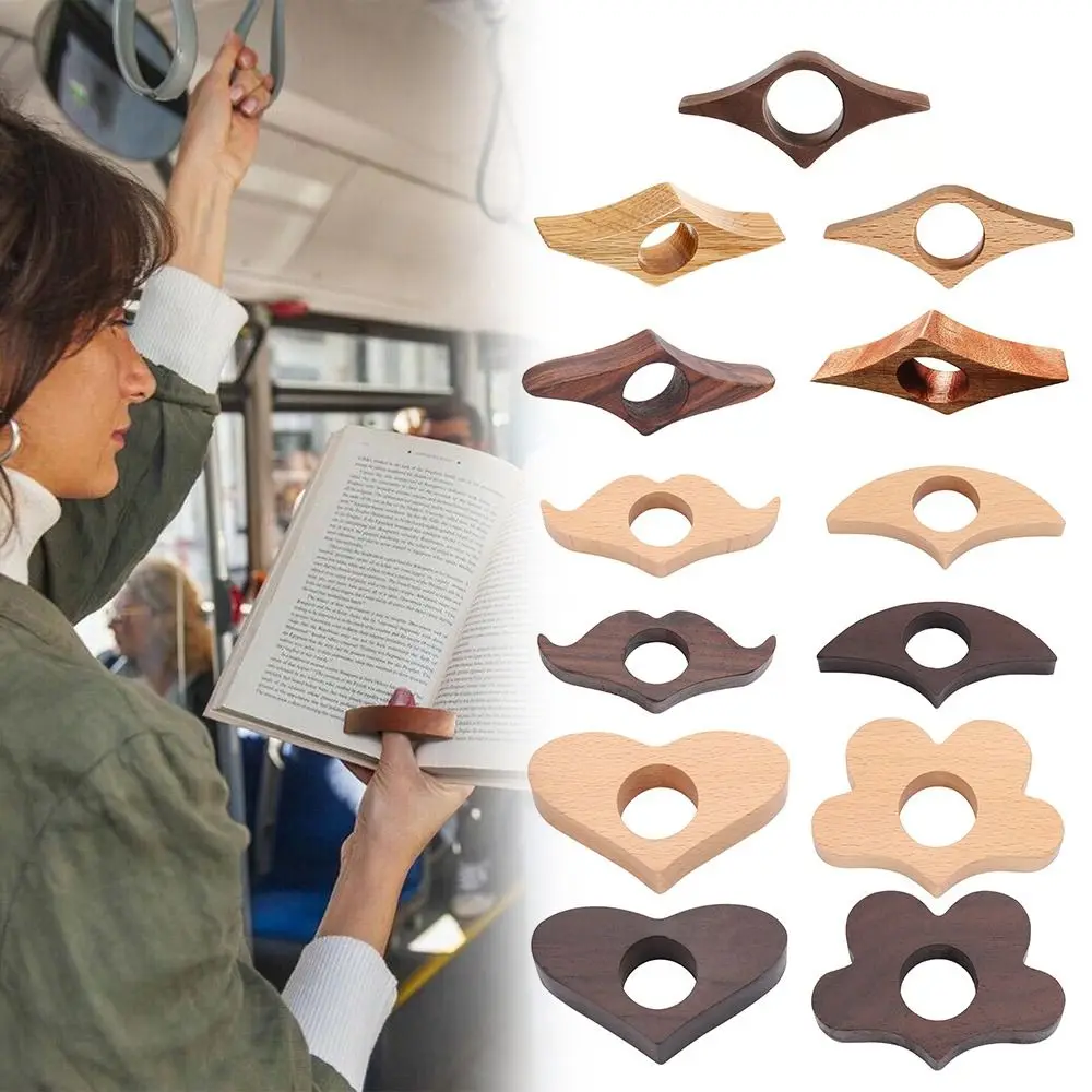 One Hand Reading Bookmarks Page Turning Fixed Wooden Thumb Book Support Fast Reading Aids Tools Thumb Book Holder School Office