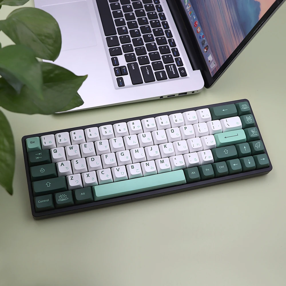 Gmk Botanical Keycaps para Teclado Mecânico 137 Teclas Perfil Xda Pbt Dye-sublimação Switch mx 6.25u 7u Espaço