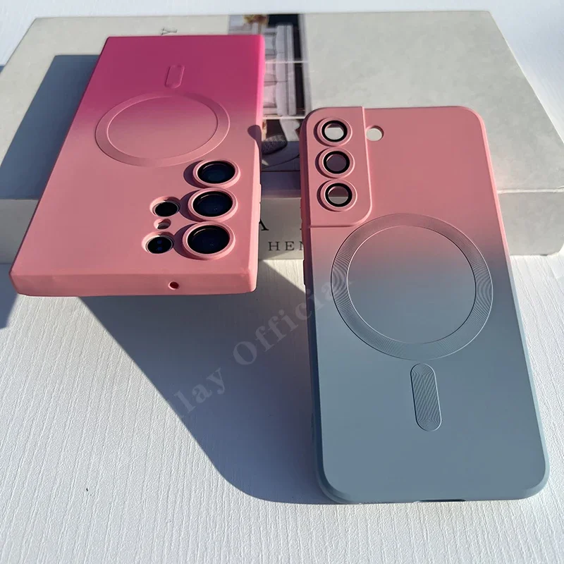 Мягкий матовый чехол с градиентом для Samsung S20, S20Plus, S20FE, S20Ultra, S24, S24Ultra, S24Plus, S21Ultra, S22, S22Ultra, S23, S23Ultra, Note20U