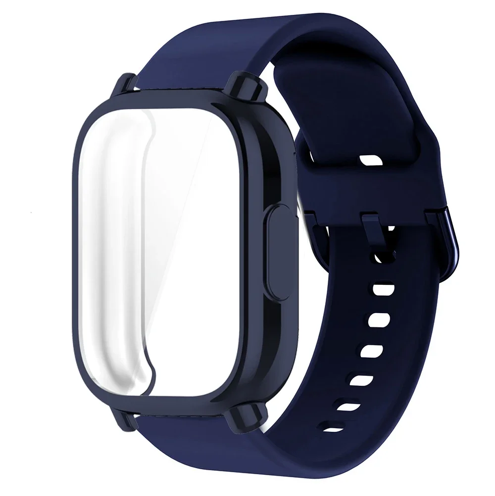 Silicone Strap with Case for Smart Watch, 22mm, Compatible with Watch 5 Active Lite