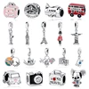 925 Sterling Silver Charms Beads Original Camera Suitcase Car Airplane Rose Gold Charm Fit Bracelets Necklaces DIY Jewelry Women 1