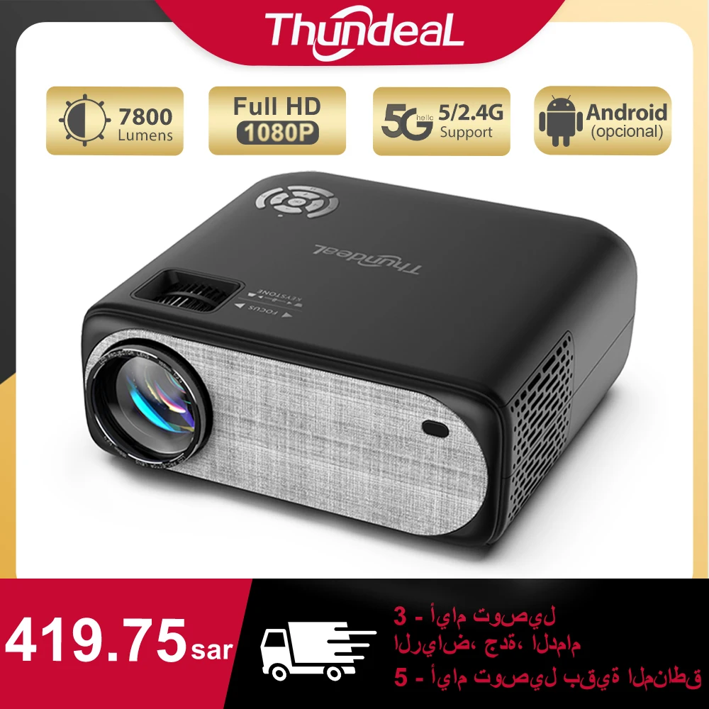 ThundeaL 1080P Projector TD97 WiFi Android LED Full HD Projector 2K 4K Video Proyector TD97W Home Theater Movie Cinema Beamer