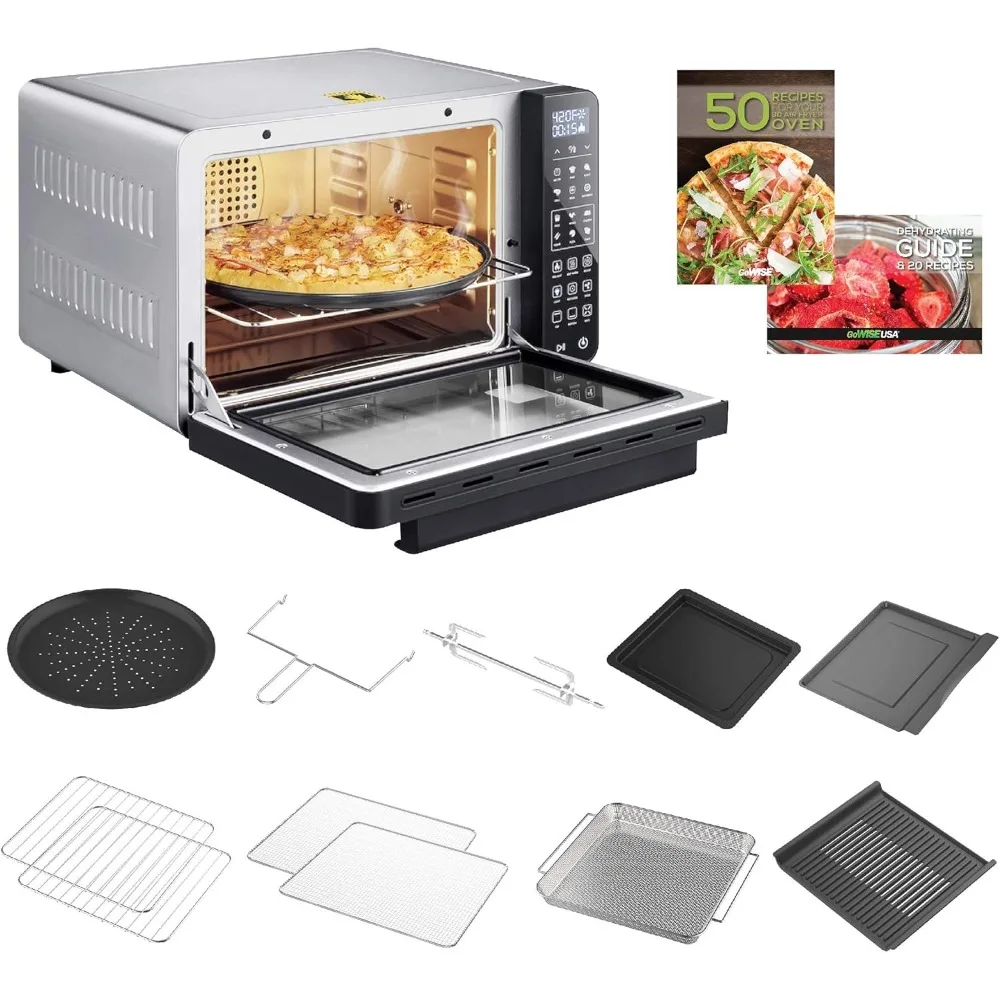 25-Quart Air Fryer Oven & Professional Dehydrator ,Fits 12-Inch Pizza, 11 Accessories and Stainless Steel 2