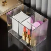 Cotton swab makeup cotton storage box desktop dressing table dustproof transparent makeup cotton lipstick cosmetics box acrylic 6