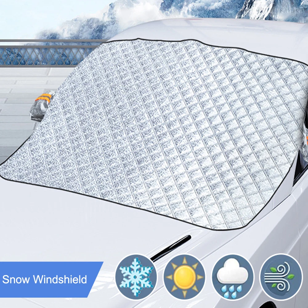 Pare-soleil anti-gel pour pare-brise de voiture, protection contre la neige  et la glace, épaisseur avant et arrière, accessoires pour l'extérieur de la  voiture - AliExpress