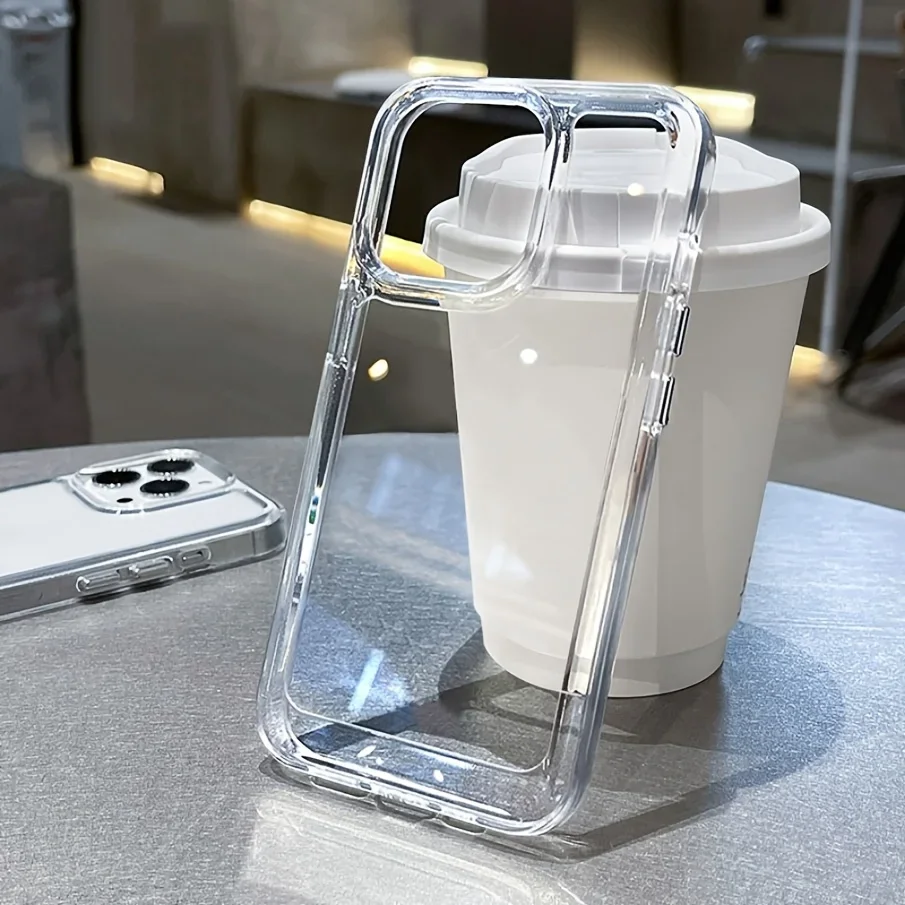 Silicone Transparent Shockproof Armor Phone Case - Clear Protective Cover