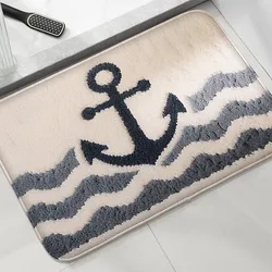 Seaside Series Modern Decorative Bathroom Anti - Slip Floor Mat - 80X120CM (F0106)