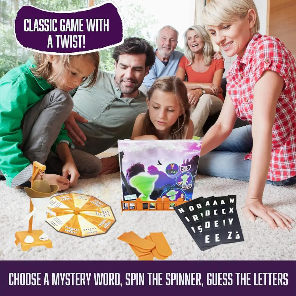 Cowboy Magnetic Hangman Board Games Mystery Guessing Word Before Hank Falls Hanging with Doll Travel Table Game