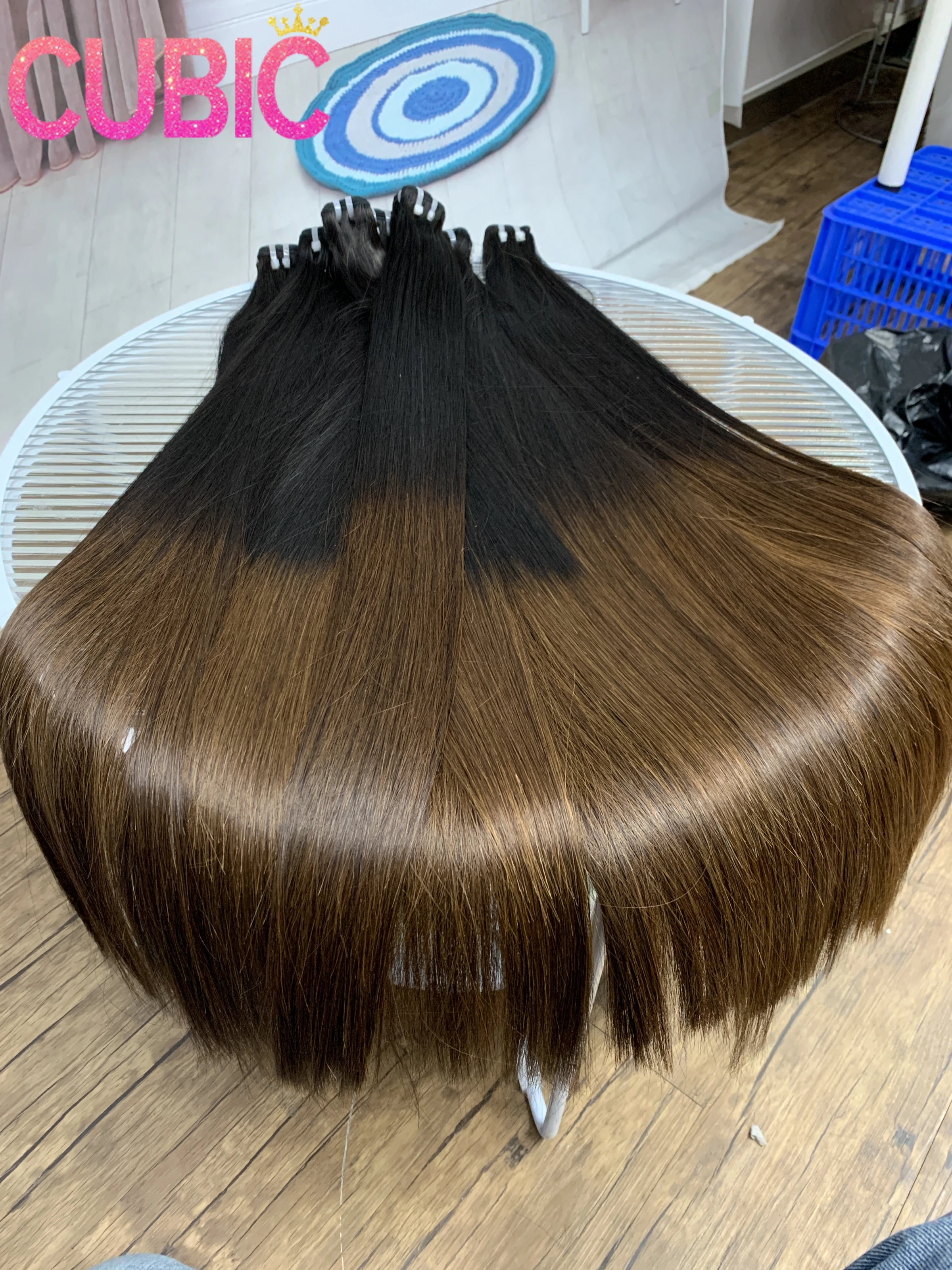 Virgin Vietnamese Human Hair Bundles for Hair Extensions 16A 1BT4 Double Drawn Bone Straight Bundle for Black Women
