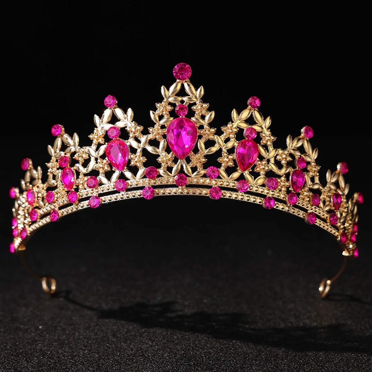 Vintage Luxus Kristall Krone Braut Hochzeit Haarschmuck Palast Stil Urlaub Stirnbänder für Weihnachten Neujahr Bankett Partys – Detail 9