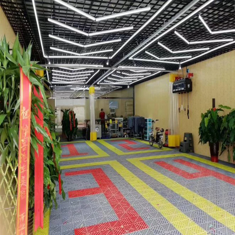 

Rigid Modular Colorful Interlocking Garage Floor Tiles Industrial Plastic Garage Flooring Mats For Car Detailing Shop Workshop