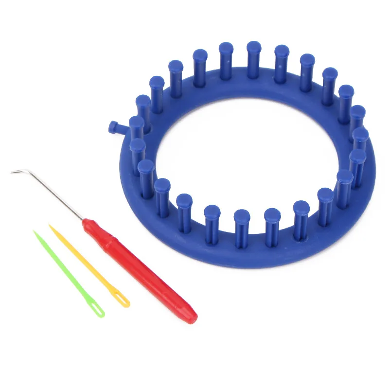 Knitting Supplies Knitting Material Weaving Tools Knitting Craft Supplies Knitting Loom Weaving Loom Knitting Kit, Plastic Pompom, Sock Hat Scarf, Scarves Maker, Long Handle, DIY Weaving Tool, Random Color