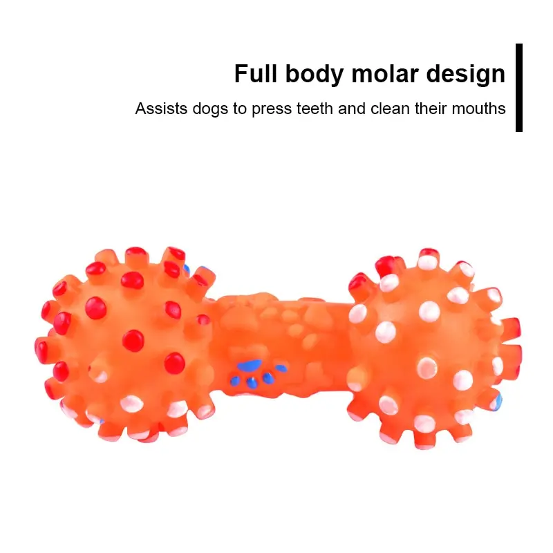 Pet Dog Training Collar 1pc Orange Bone Shape Training Dog Voice Toy Squeak Pet Chew Bite Resistant Pet Training Accessories