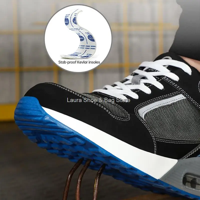 Safety Shoes Lightweight Safety Shoes for Men Women Anti-smash Puncture Proof Work Shoes Male Construction Security Boots