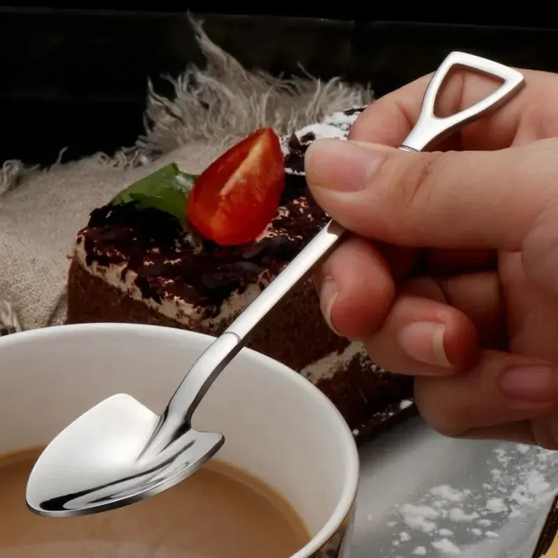 Stainless Steel Spoon Set 20/2Pcs Gold Silver Shovel Spoon Coffee Teaspoon Fruit Ice Cream Dessert Spoons Scoops Kitchen Tableware stainless steel spoon stainless steel spoon set stainless steel fork spoon set mini shovel spoons