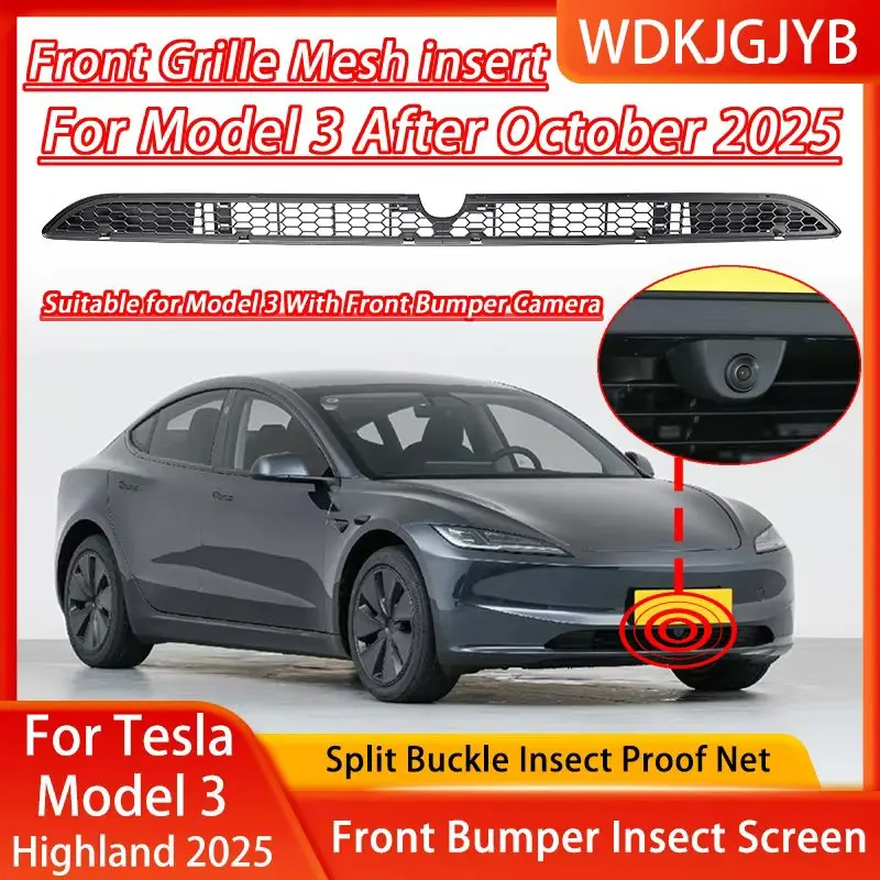 Grille de ventilation intérieure pour Tesla, nouveau modèle 3 2025, lancement des Highlands, pare-chocs inférieur, filet anti-insectes, couverture Anti-poussière pour entrée d'air