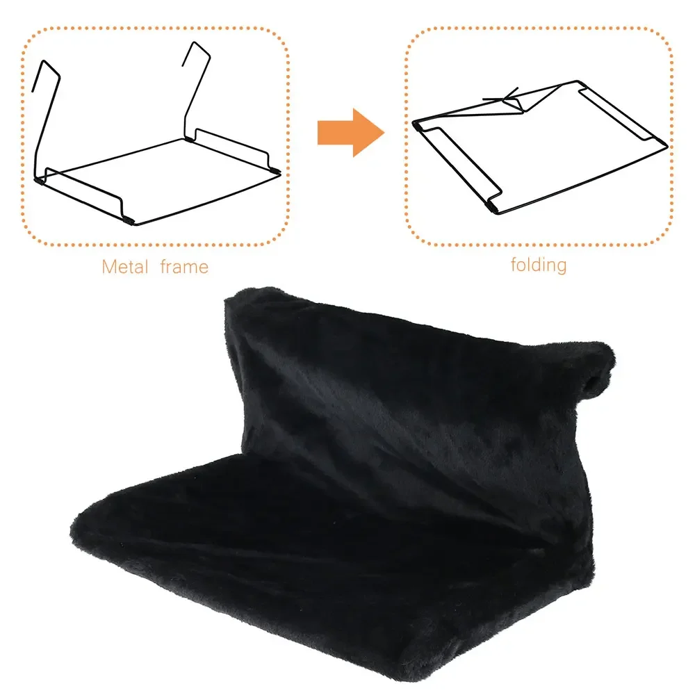 Cat Pet Animal Hanging Luxury Radiator Bed Warm Fleece Basket Cradle Hammock Metal Iron Frame
