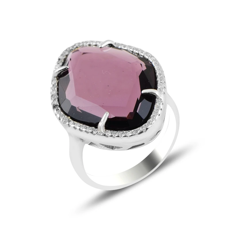 

Silver 925 Sterling Zircon Stone Ring