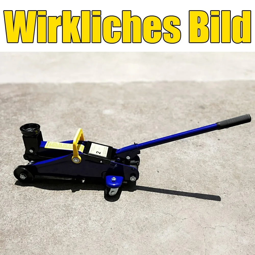DayPlus 2Tonne Hydraulic Trolley Steel Jack,Flat Lifting Height 135-320 mm,360° Wheels Car Lifter, Axle Stand for Home,Workshop