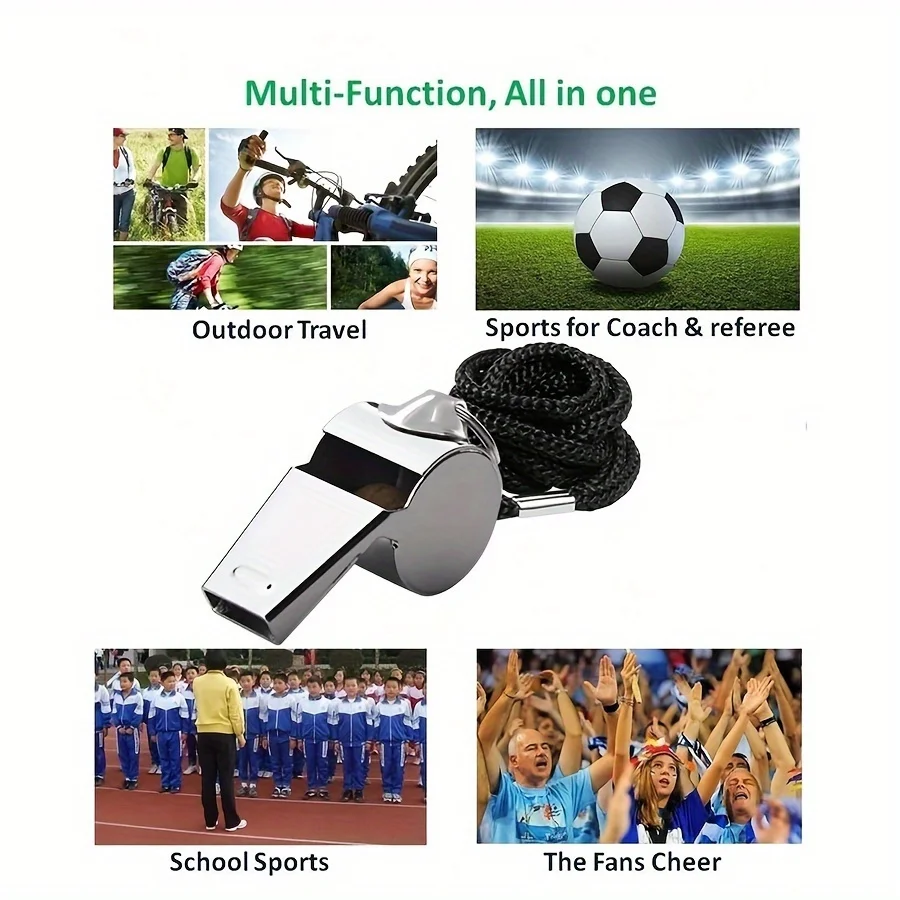 Komplettes Set für Fußballschiedsrichter und Trainer – mit Lanyard-Pfeife aus Edelstahl, robuster roter und gelber Kartenanzug aus PVC – Detail 5