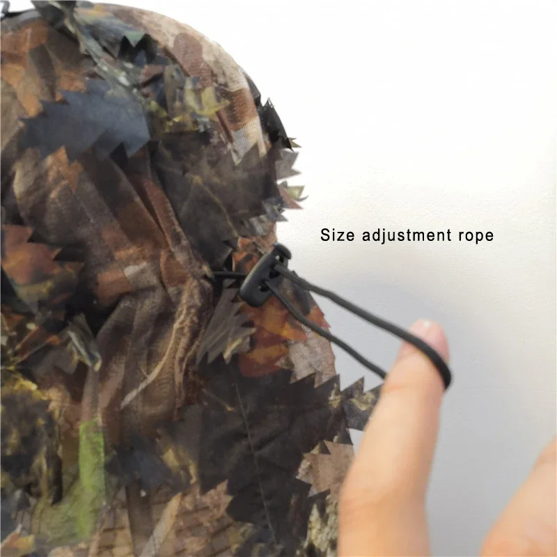 3D Camouflage Full Face Mask Hunting Hood Caps, Airsoft Scarf Fishing Mosquito Cap Hunting Accessories