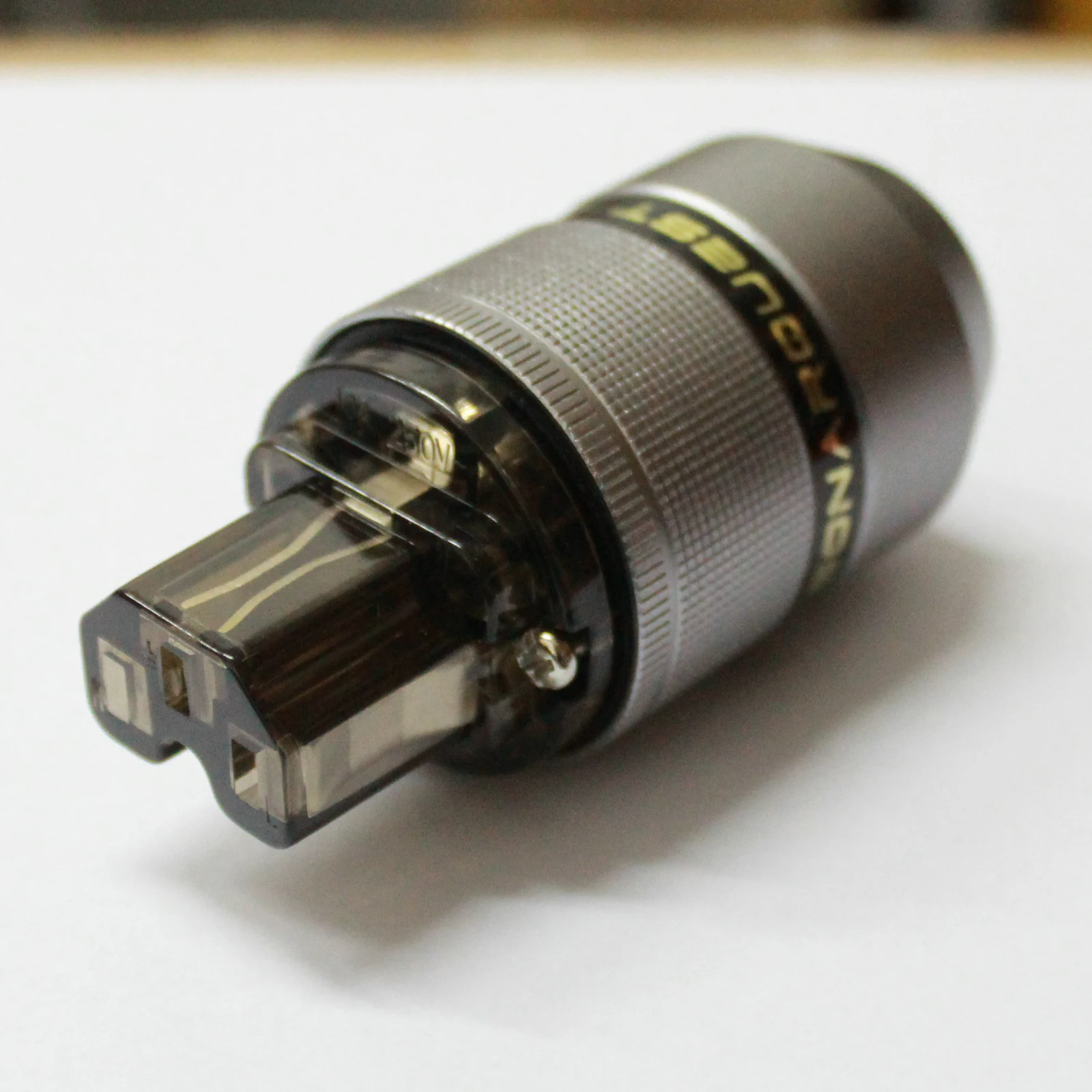 SONARQUEST Power Connector PA-40E(Ag)+PA-40F(Ag) EU silver Plated Gray Special Aluminum alloy Schuko Male&Female IEC Connector