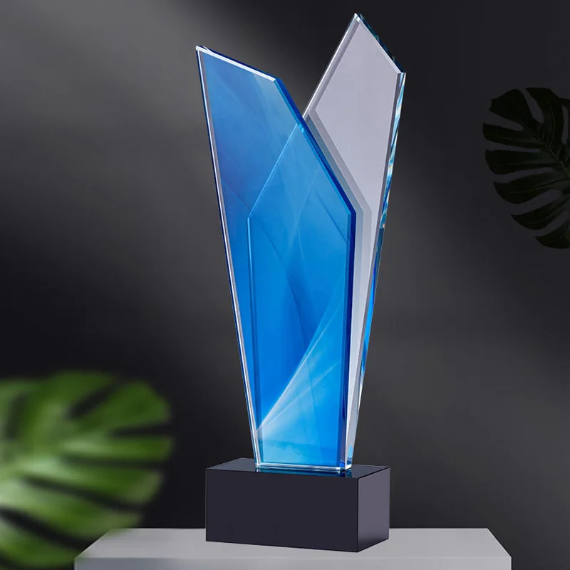Customized Crystal Trophy, Glass Color Printing, Sports Event, Company Award, Home Decoration, Collectible Trophy, New