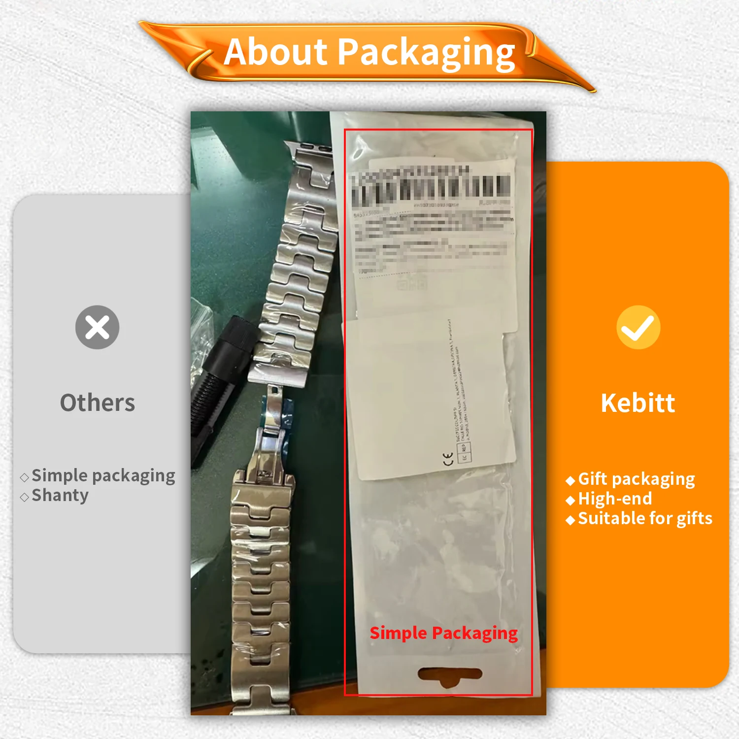 2026 Kebitt Satin H-Armband für Apple Watch Series 12 11 10 9 8 SE 3 Ultra 4 3 Edelstahlarmband Iwatch 46MM 42MM 41mm 45mm 49MM – Detail 5