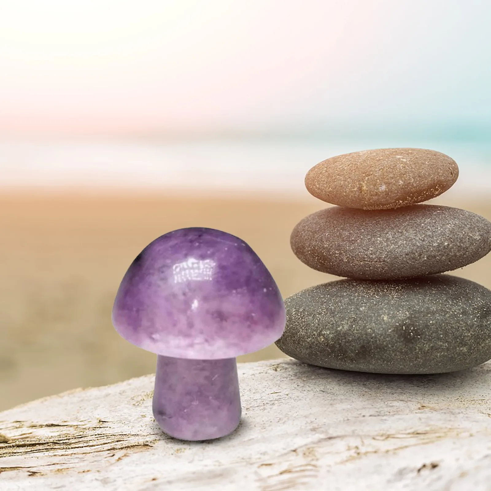 

Beautiful Ornament Crystal Agatess Semi Preciouss Mini Small Mushroom Crystal Shape Large Blue Ornaments for Christmas Tree