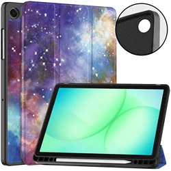 Premium Leather Magnetic Case with Pen Slot - A9Plus 11 SM - X210 (YHXY)