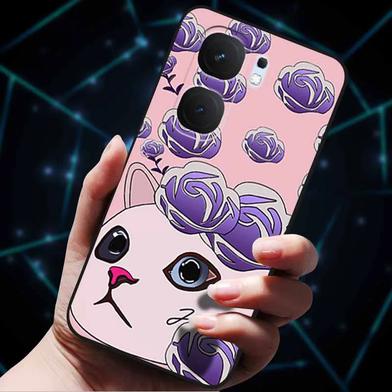 3D Flower Embossed Soft Silicone Phone Case - Stylish Back Cover Shell Bag