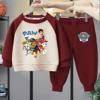 PAW Patrol Baby Boys O Neck Spliced Long Sleeve Hoodies Sets Kids Casual Sweatshirt and Sweatpant 2pcs Suit Spring/autumn New