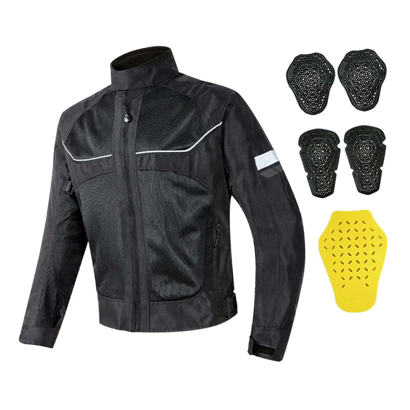 Summer Motorcycle Jacket Breathable Reflective Protection Armor Motocross Jacket