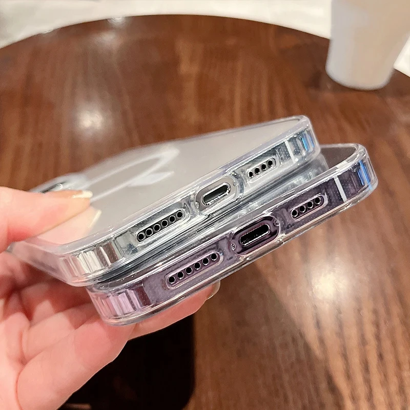 Luxury Shockproof Clear Phone Case with Soft Transparent Bumper Cover
