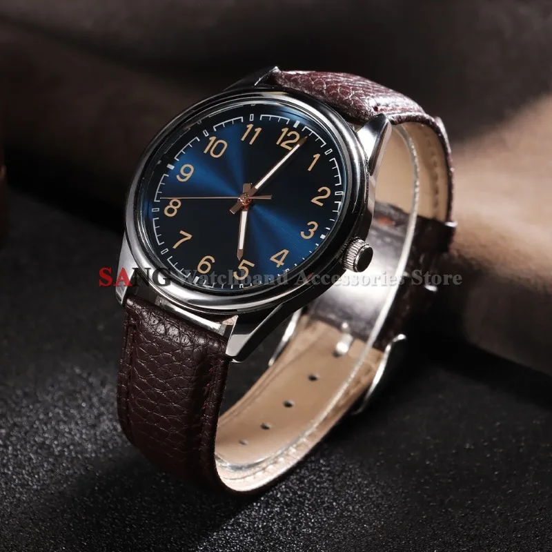Litchi Pattern Leather Watch Band Bracelet - Versatile Sport Wrist Strap
