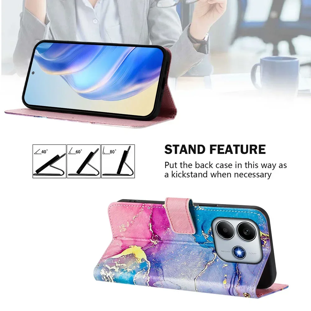Leather Flip Wallet Phone Case with Card Slot Holder - Elegant Design and Durable Back Cover