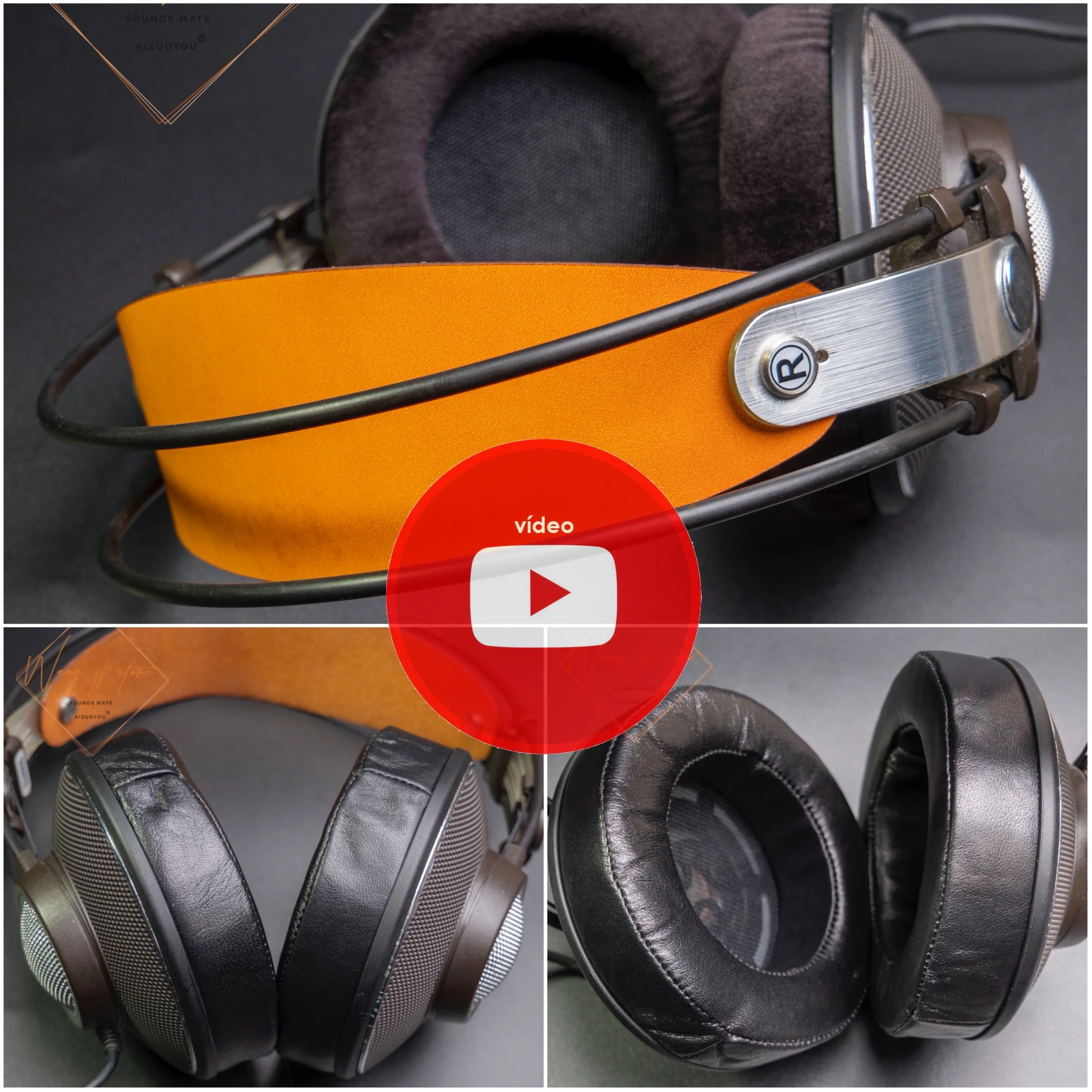 Pad Cuffie Cuscinetti Orecchie In Velluto Per Cuffie AKG K701 K702 Q701 Q702 K601 K712 Ricambio Comodo 794544 - Foto 6