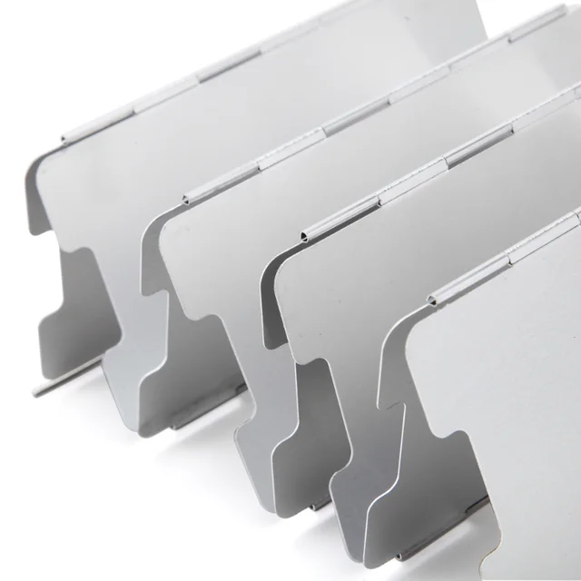 10 Tányér Kültéri Gáz Kályha Szélvédő Összecsukható Kemping Főzés Égő Szélálló Képernyő Alumínium Ötvözet Piknik - Image 4