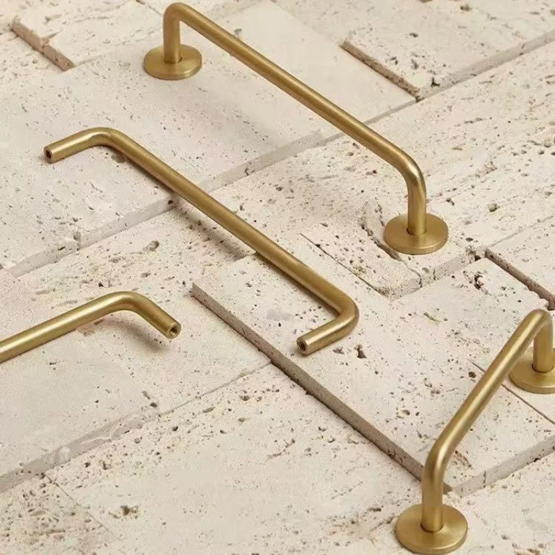 มือจับลิ้นชักทองเหลืองยาว มือจับตู้เสื้อผ้า มือจับประตูตู้ครัว อุปกรณ์ครัว มือจับตู้เก็บของ มือจับตู้เสื้อผ้า มือจับเฟอร์นิเจอร์ 1