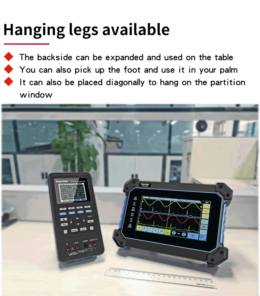 Hantek 6022BE USB Oscilloscope - 2 Channel, 20MHz Portable Digital Storage Scope For Electronics Testing