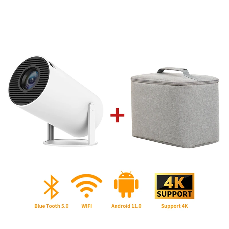 Transpeed-Projecteur portable pour cinéma extérieur, 4K, Android 11, HY300  Tourists, Wifi6, 200ANSI, Allwinner H713, BTpig