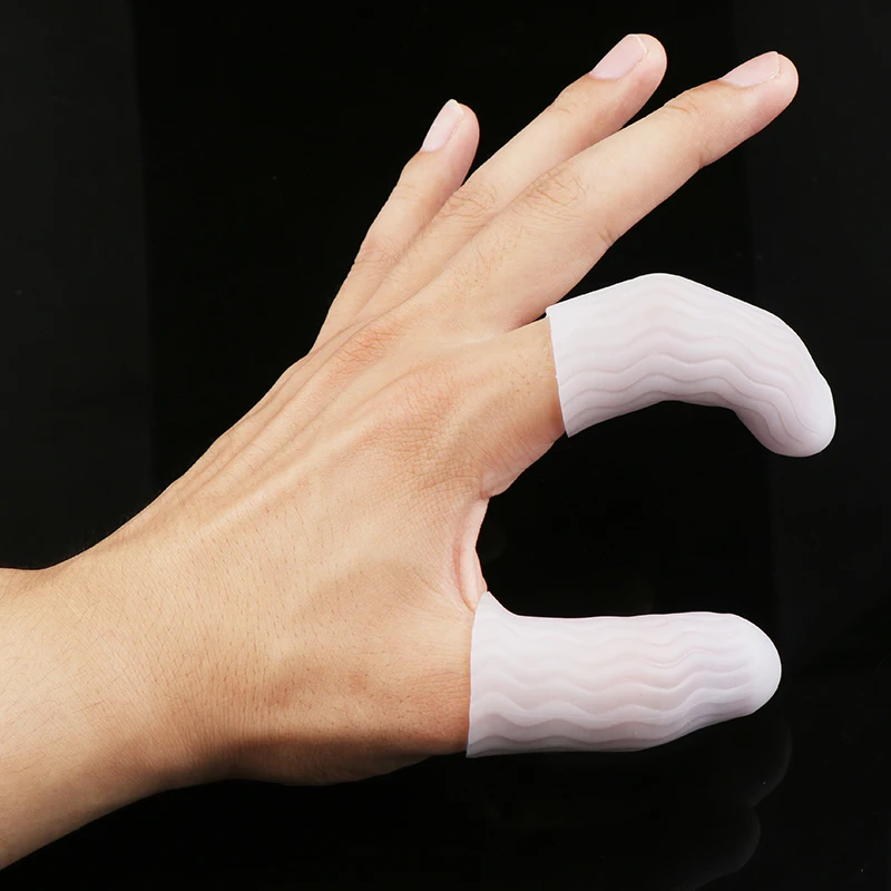 1 pair Silicone Gel Tube Hand Bandage Finger Protector Anti-cut Heat Resistant Finger Sleeves Cooking Kitchen Tools finger guard,finger protector