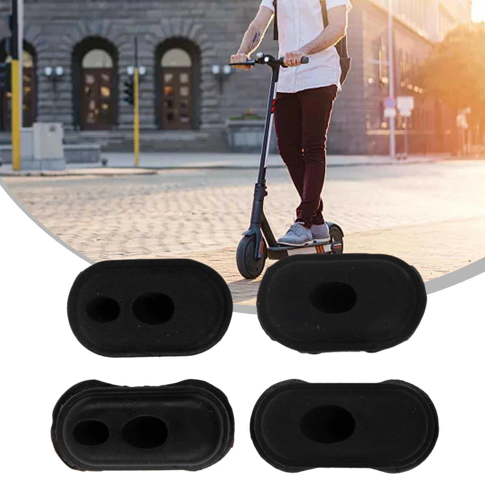 

Custom-Designed Silicone Sleeve Folding Comfort For Escooter Scooter 30*15*10mm Black/Red Electric Bike Accessories