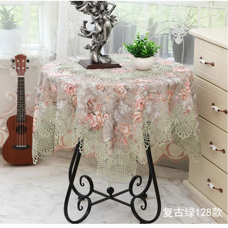 

Modern Nordic Ins Round Coffee Table cloth Living Room Lace Tablecloth Mat Pastoral Dining Table cover Decoration Christmas K014